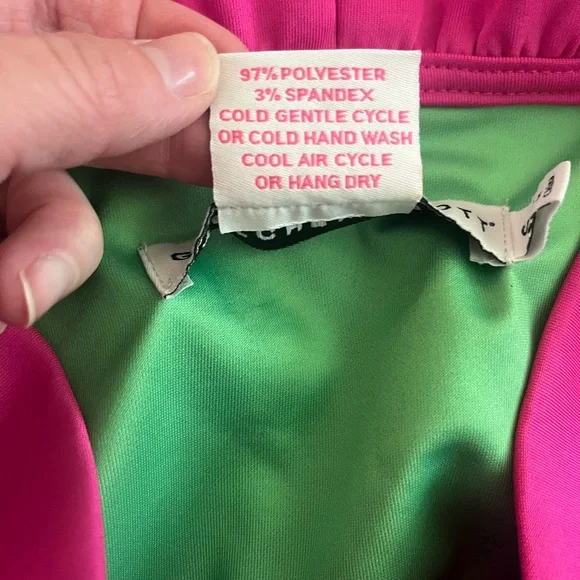 Gretchen Scott Hot Pink Ruffled Neckline size S - Picture 3 of 3